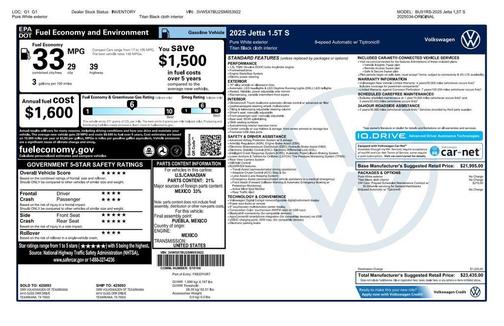2025 Volkswagen Jetta 1.5T S