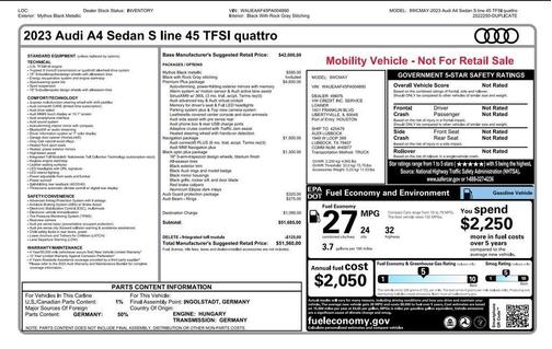 2023 Audi A4 45 S line Premium Plus