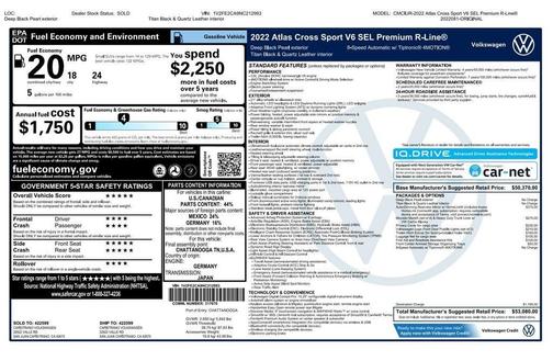 2022 Volkswagen Atlas Cross Sport 3.6L V6 SEL Premium R-Line
