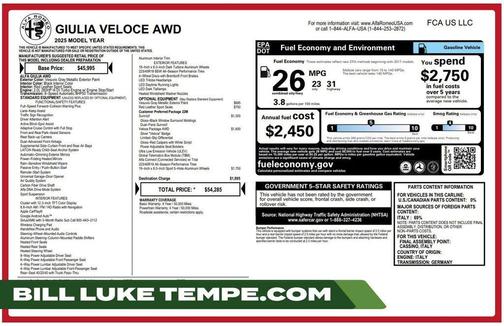 Vesuvio Gray Metallic 2025 Alfa Romeo Giulia Veloce