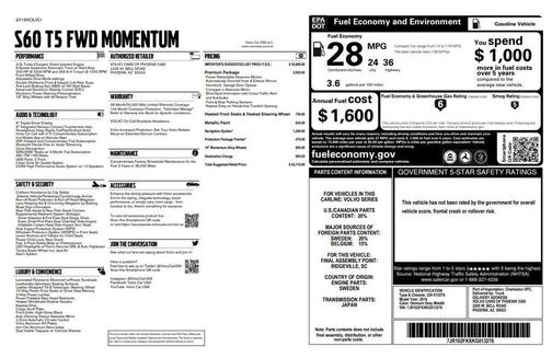 2019 Volvo S60 T5 Momentum