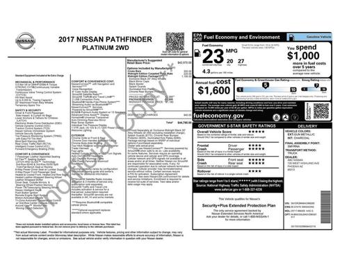 2017 Nissan Pathfinder Platinum
