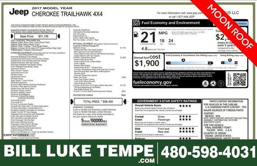 Rhino Clearcoat 2017 Jeep Cherokee Trailhawk