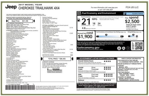 Rhino Clearcoat 2017 Jeep Cherokee Trailhawk