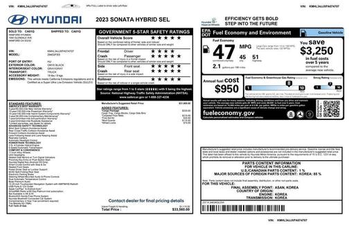 2023 Hyundai SONATA Hybrid SEL