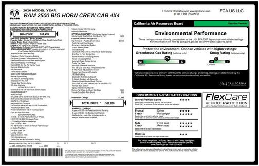 Granite Crystal Clearcoat Metallic 2026 RAM 2500 Big Horn