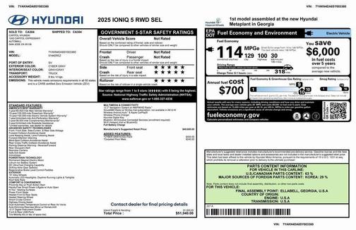Cyber Gray 2025 Hyundai IONIQ 5 SEL