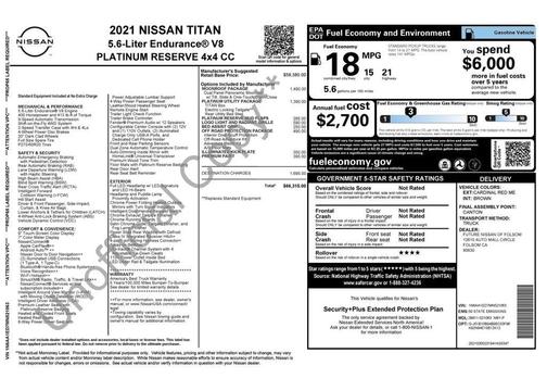 Cardinal Red Metallic 2021 Nissan Titan Platinum Reserve