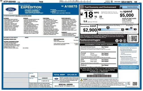 Agate Black Metallic 2025 Ford Expedition Platinum