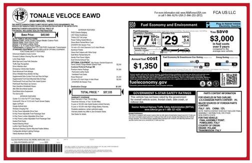 2024 Alfa Romeo Tonale Veloce