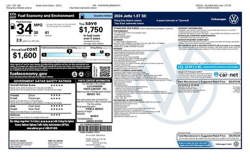 2024 Volkswagen Jetta 1.5T SE