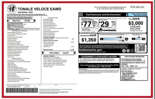 2024 Alfa Romeo Tonale Veloce