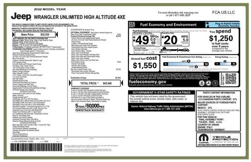 2022 Jeep Wrangler Unlimited 4xe Sahara