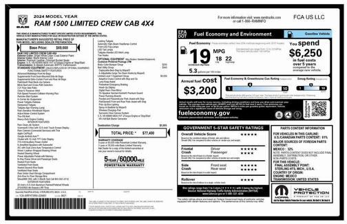 Bright White Clearcoat 2024 RAM 1500 Limited