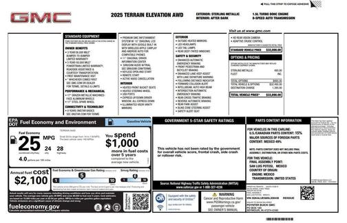 2025 GMC Terrain Elevation