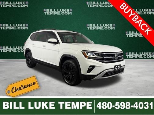 Pure White 2022 Volkswagen Atlas 2.0T SE w/Technology