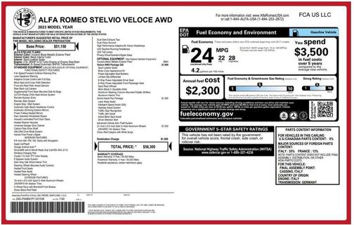 Vulcano Black Metallic 2023 Alfa Romeo Stelvio Veloce