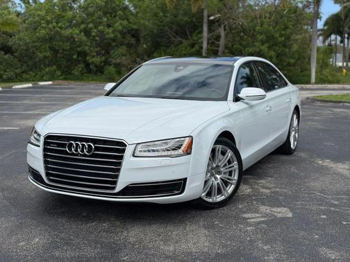 White 2016 Audi A8 L 3.0T