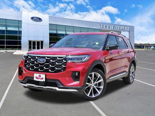 Red Metallic 2025 Ford Explorer Platinum