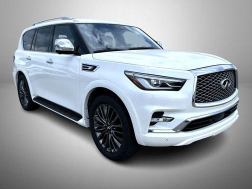 Moonstone White 2022 INFINITI QX80 SENSORY AWD