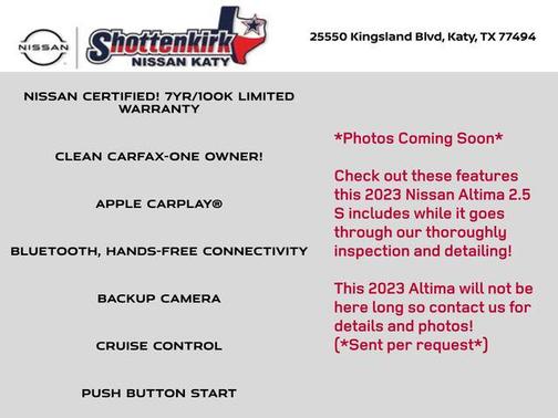 2023 Nissan Altima S FWD