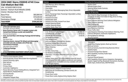 Titanium Rush Metallic 2024 GMC Sierra 2500 AT4X