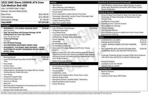 2022 GMC Sierra 2500 AT4