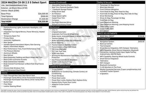 2024 Mazda CX-30 2.5 S Select Sport