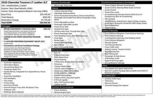 2020 Chevrolet Traverse LT Leather