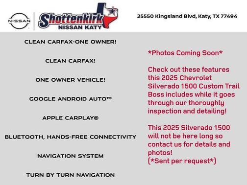 2025 Chevrolet Silverado 1500 Custom Trail Boss