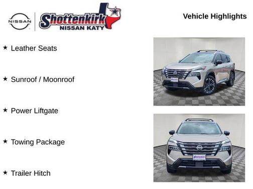 Champagne Silver Metallic/Super Black 2025 Nissan Rogue Platinum