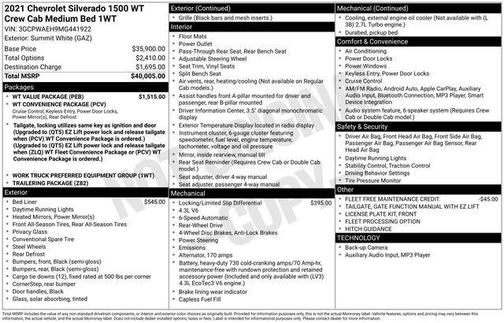 2021 Chevrolet Silverado 1500 WT