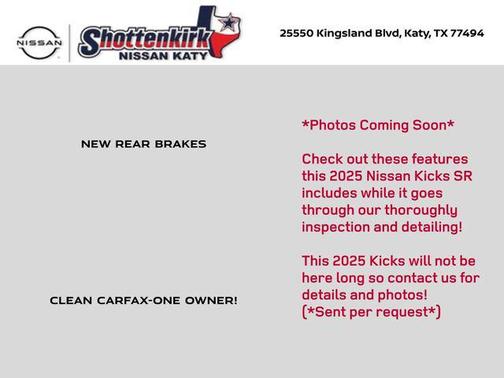 Gun Metallic 2025 Nissan Kicks SR