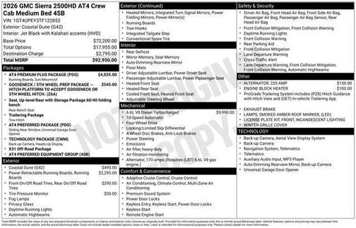 2026 GMC Sierra 2500 AT4