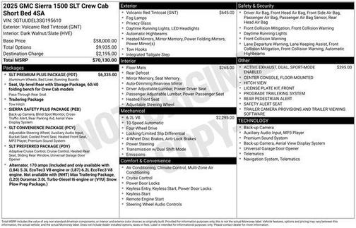 2025 GMC Sierra 1500 SLT