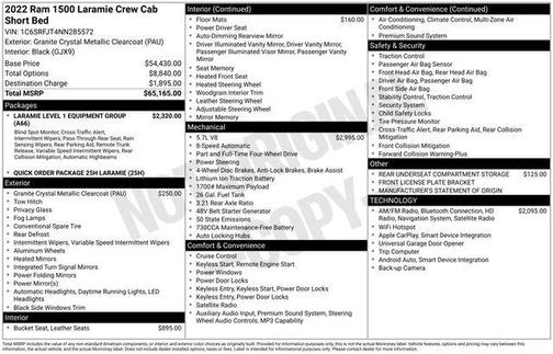 Granite Crystal Metallic Clearcoat 2022 RAM 1500 Laramie