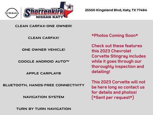 2023 Chevrolet Corvette Stingray w/1LT