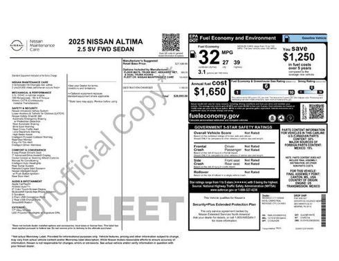 Glacier White 2025 Nissan Altima 2.5 SV