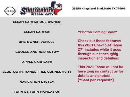 2021 Chevrolet Tahoe 4WD Z71