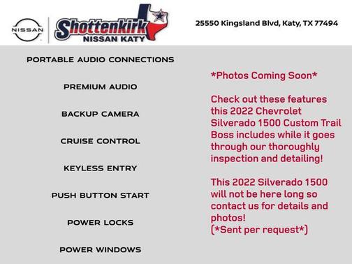 2022 Chevrolet Silverado 1500 Custom Trail Boss