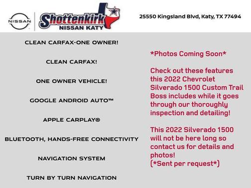 2022 Chevrolet Silverado 1500 Custom Trail Boss
