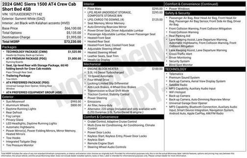 Summit White 2024 GMC Sierra 1500 AT4
