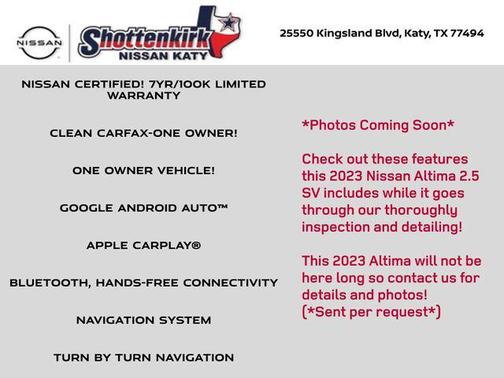 2023 Nissan Altima 2.5 SV