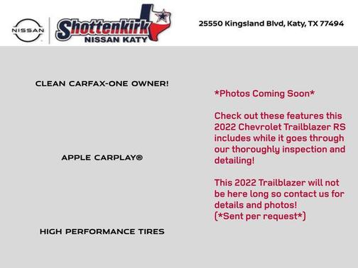 Satin Steel Metallic 2022 Chevrolet Trailblazer RS