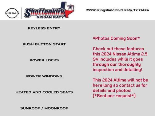 2024 Nissan Altima 2.5 SV