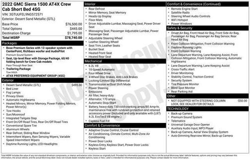 2022 GMC Sierra 1500 AT4X