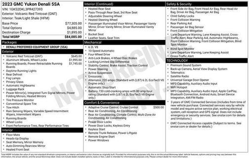 Volcanic Red Tintcoat 2023 GMC Yukon Denali