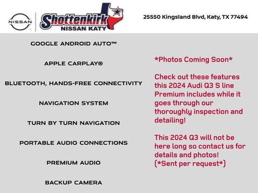 2024 Audi Q3 Premium 45 TFSI S line quattro Tiptronic