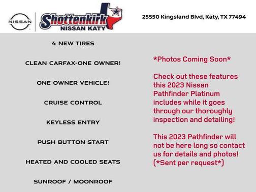 2023 Nissan Pathfinder Platinum FWD