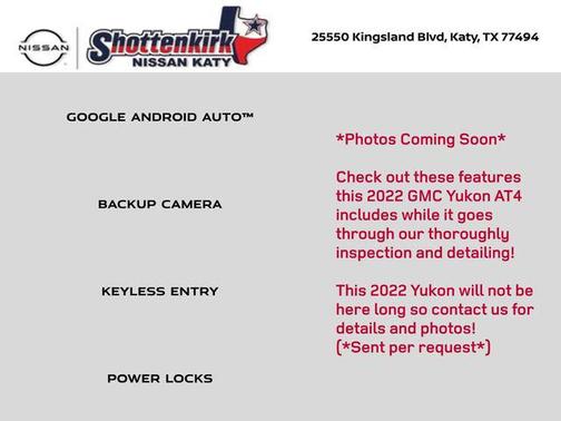 Onyx Black 2022 GMC Yukon AT4